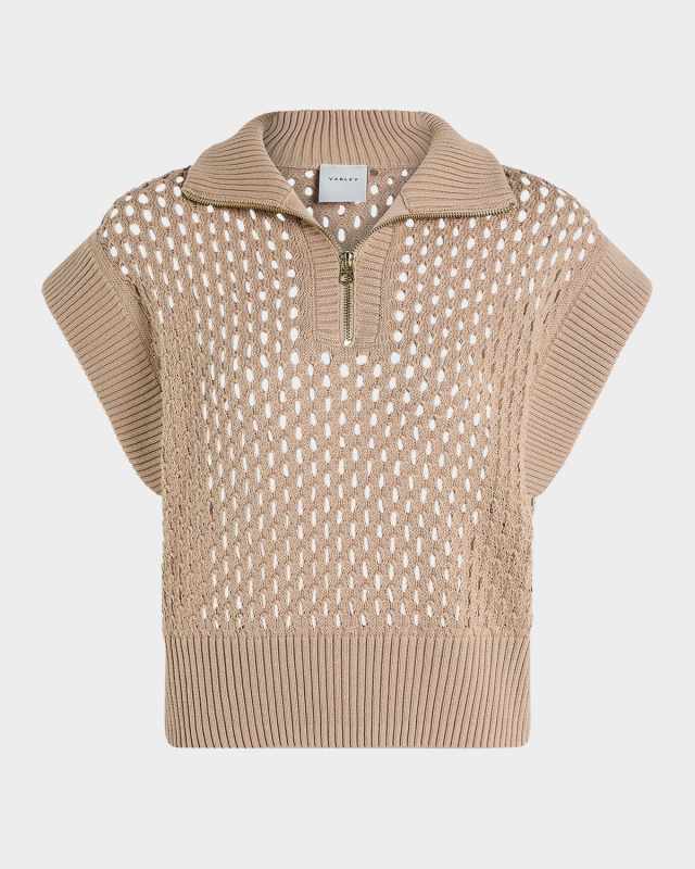 Gaines Half-Zip Knit Vest